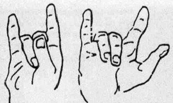 Signo satánico del demonio