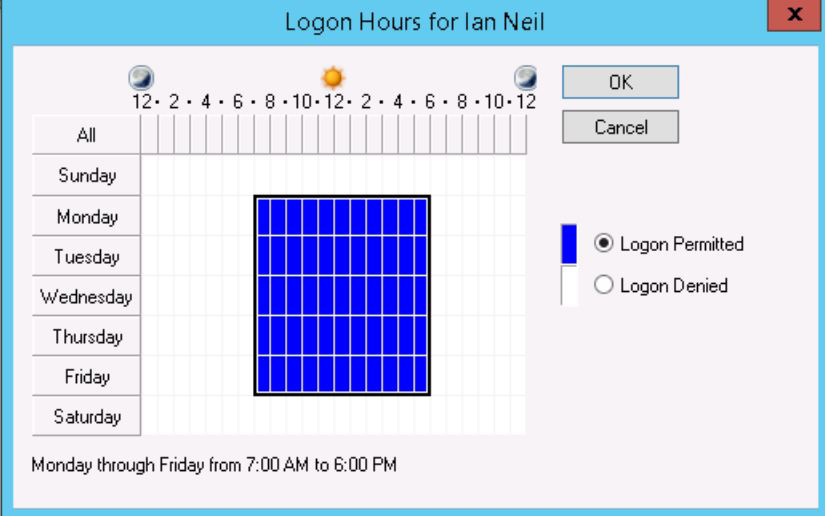 Figure 3.22 – Time and day restrictions 