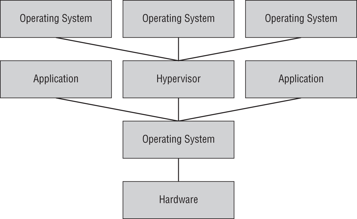 Schematic illustration of the Type II hypervisor.