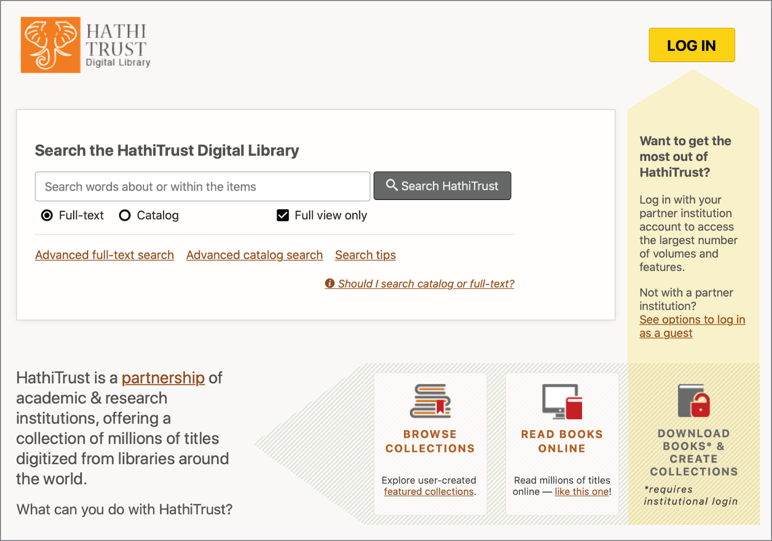 Snapshot of HathiTrust is an example of community cloud computing.
